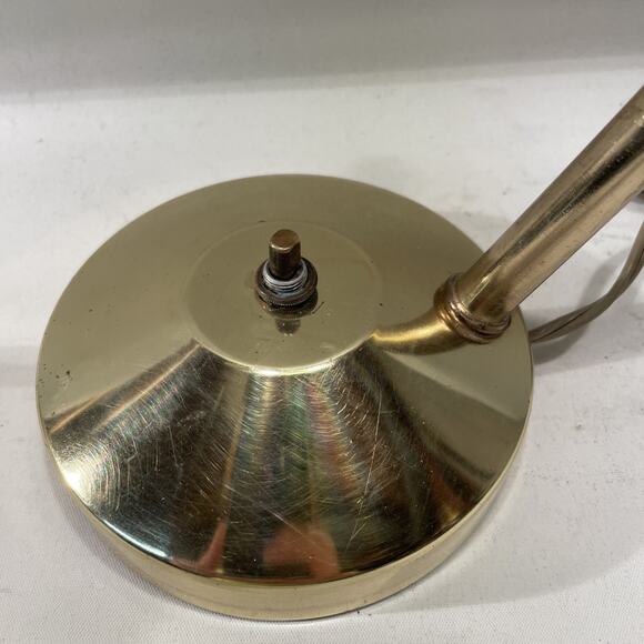 Vintage Gold Gooseneck Desk Lamp – Retro Adjustable Task Light – Mid-Century - Picture 5 of 11